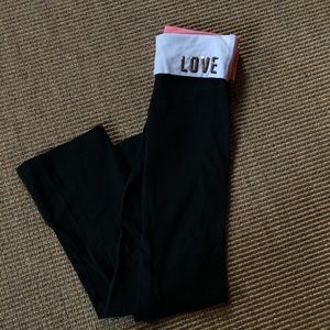 PINK/ Victoria Secret Black Sequin Yoga Pants